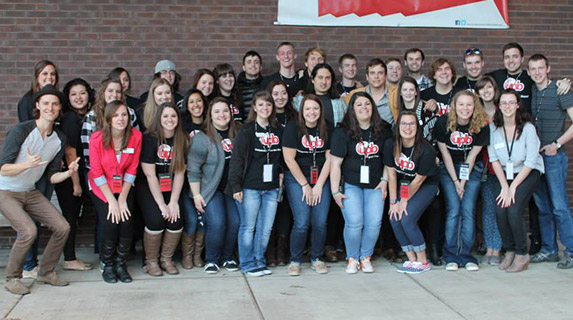 Large group of UPB students in an event